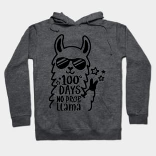 Funny 100 Days of School, No Prob Llama 100 days smarter Hoodie